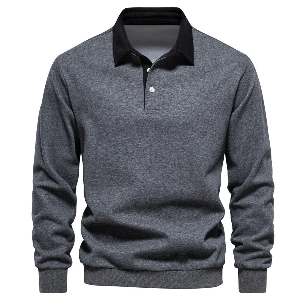 Foxley – Leichtes Sweatshirt mit Polokragen