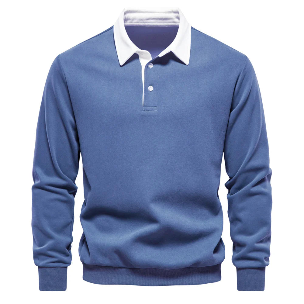 Foxley – Leichtes Sweatshirt mit Polokragen