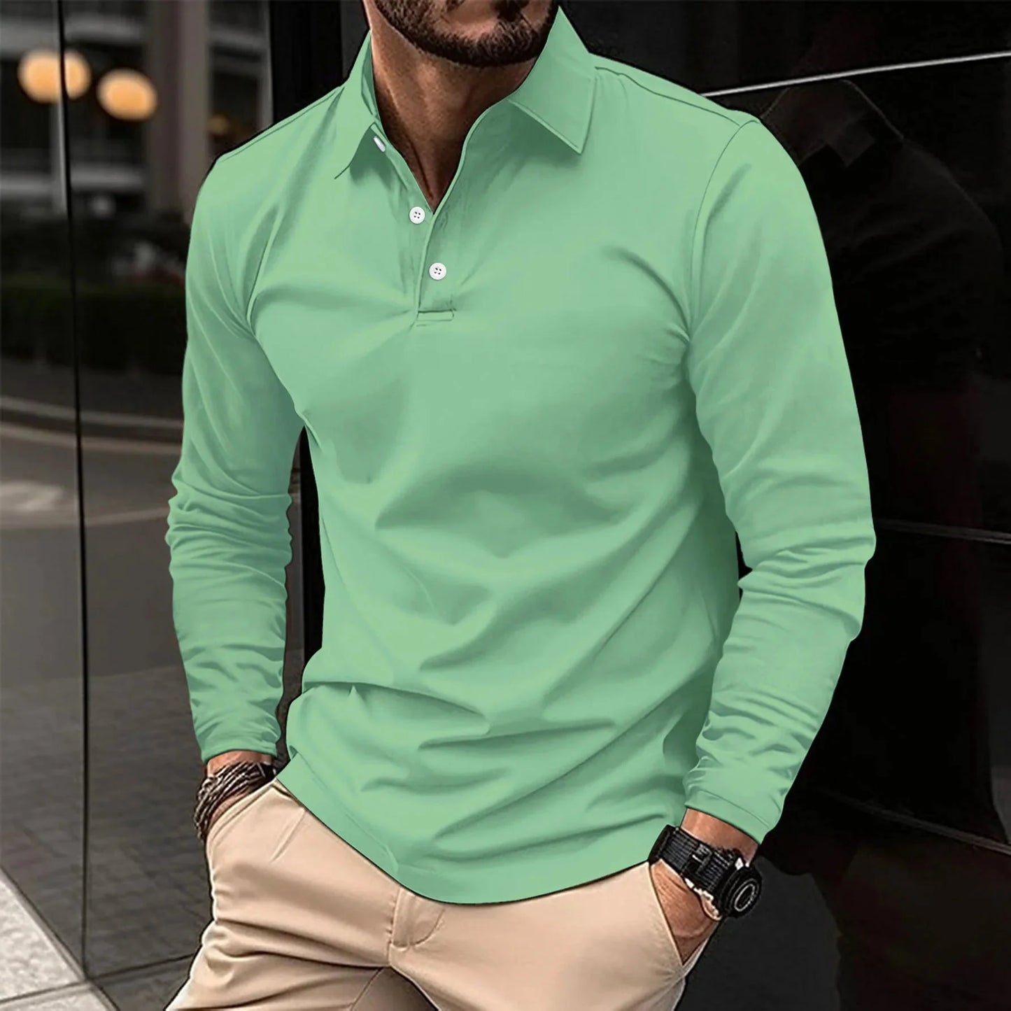 Nathan - Long-Sleeve Polo