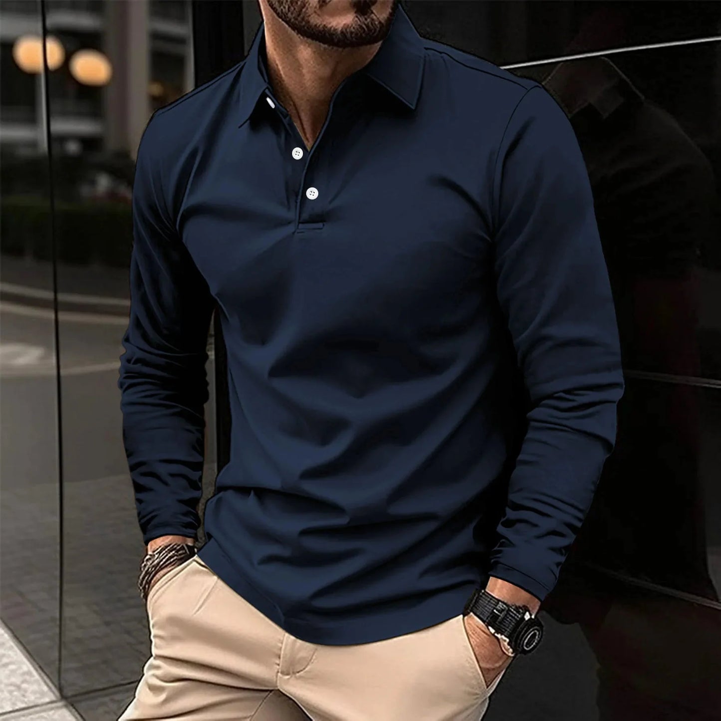 Nathan - Long-Sleeve Polo