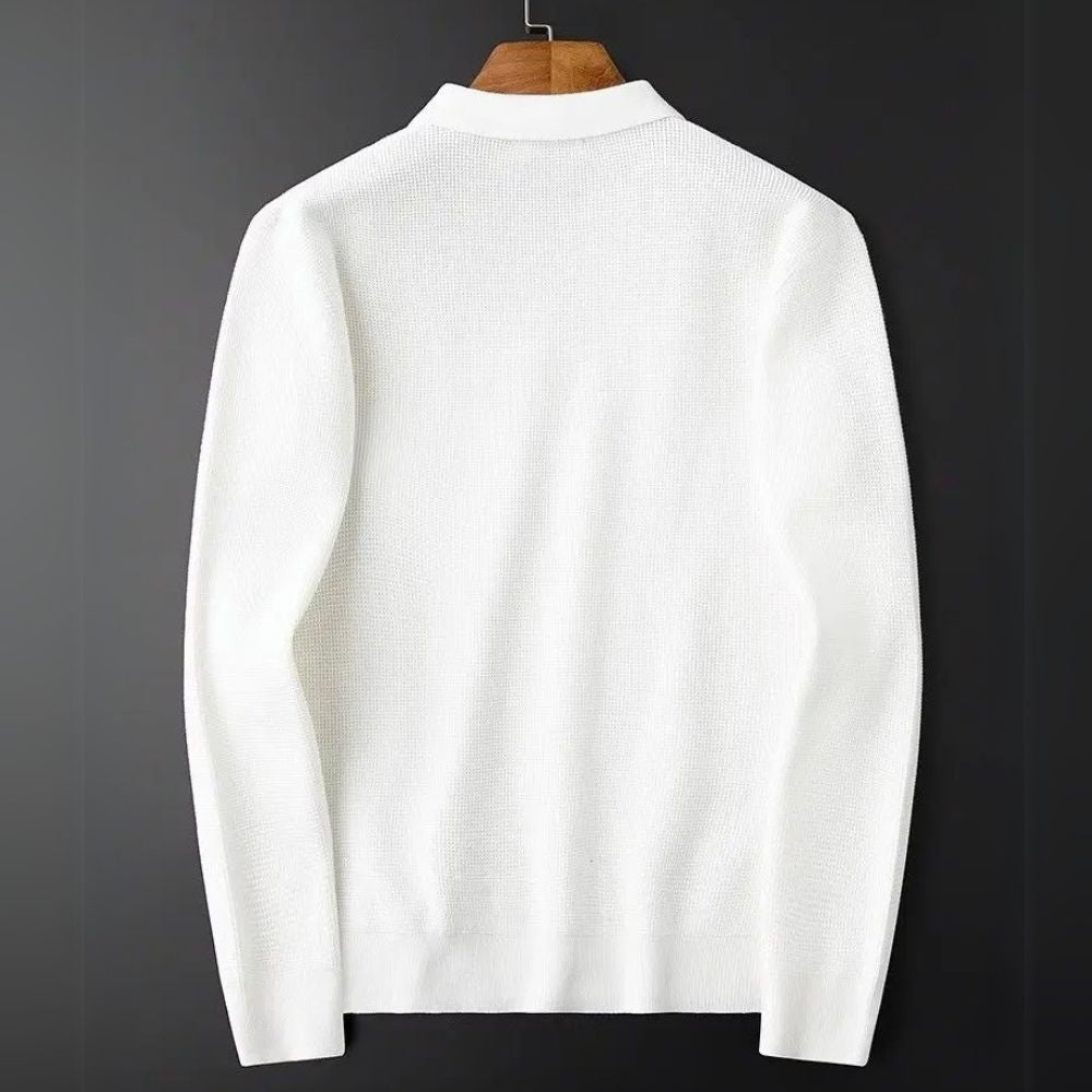 Hampton - Waffle Half-Zip Polo
