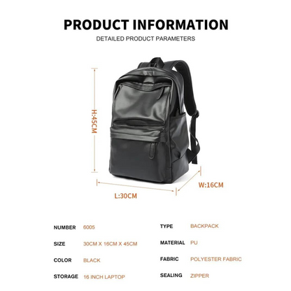 Wasserdichter Lederrucksack für Herren 
