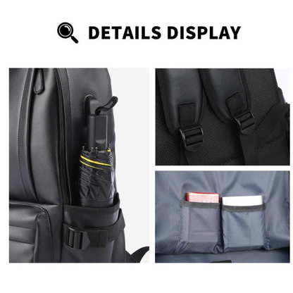 Wasserdichter Lederrucksack für Herren 
