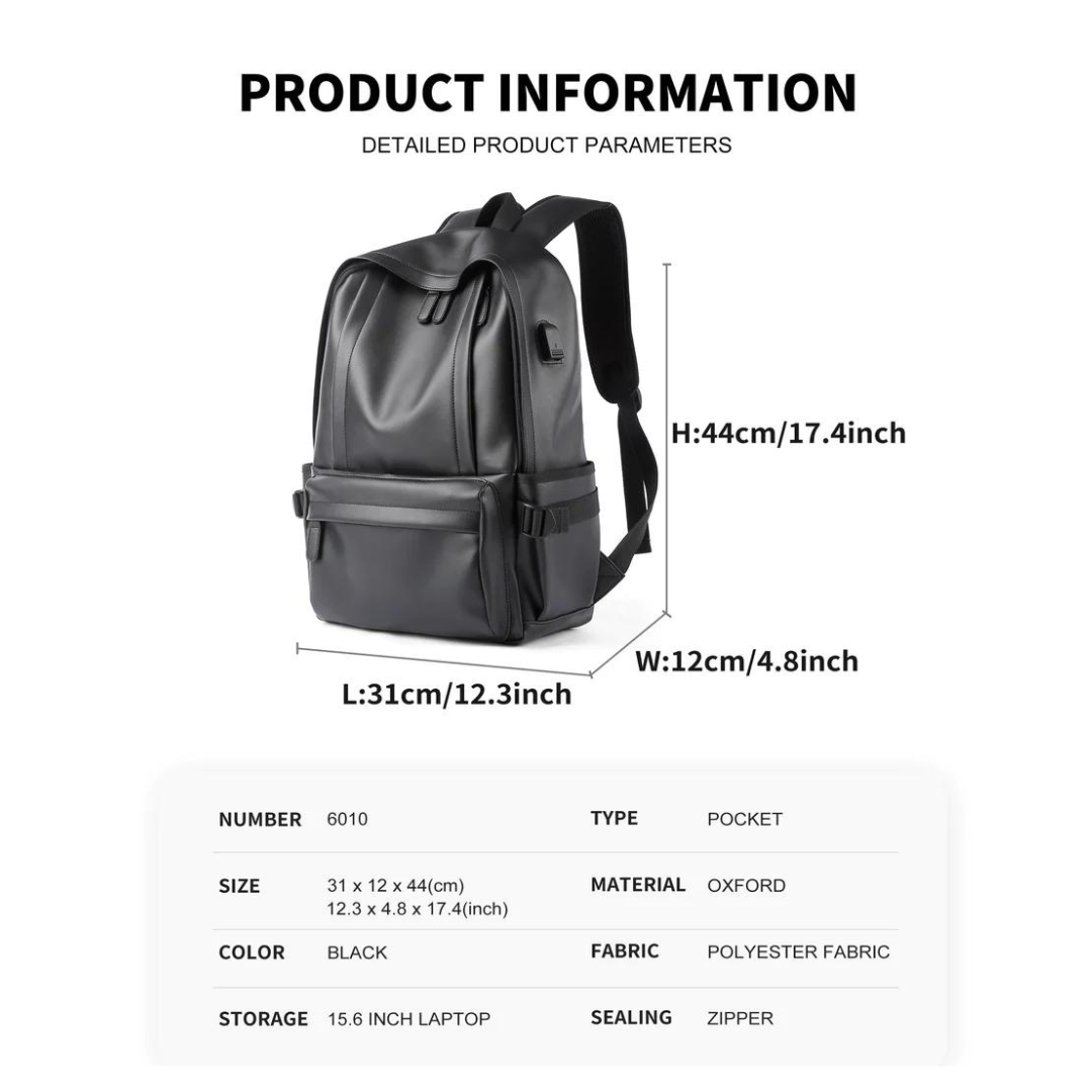 Wasserdichter Lederrucksack für Herren 