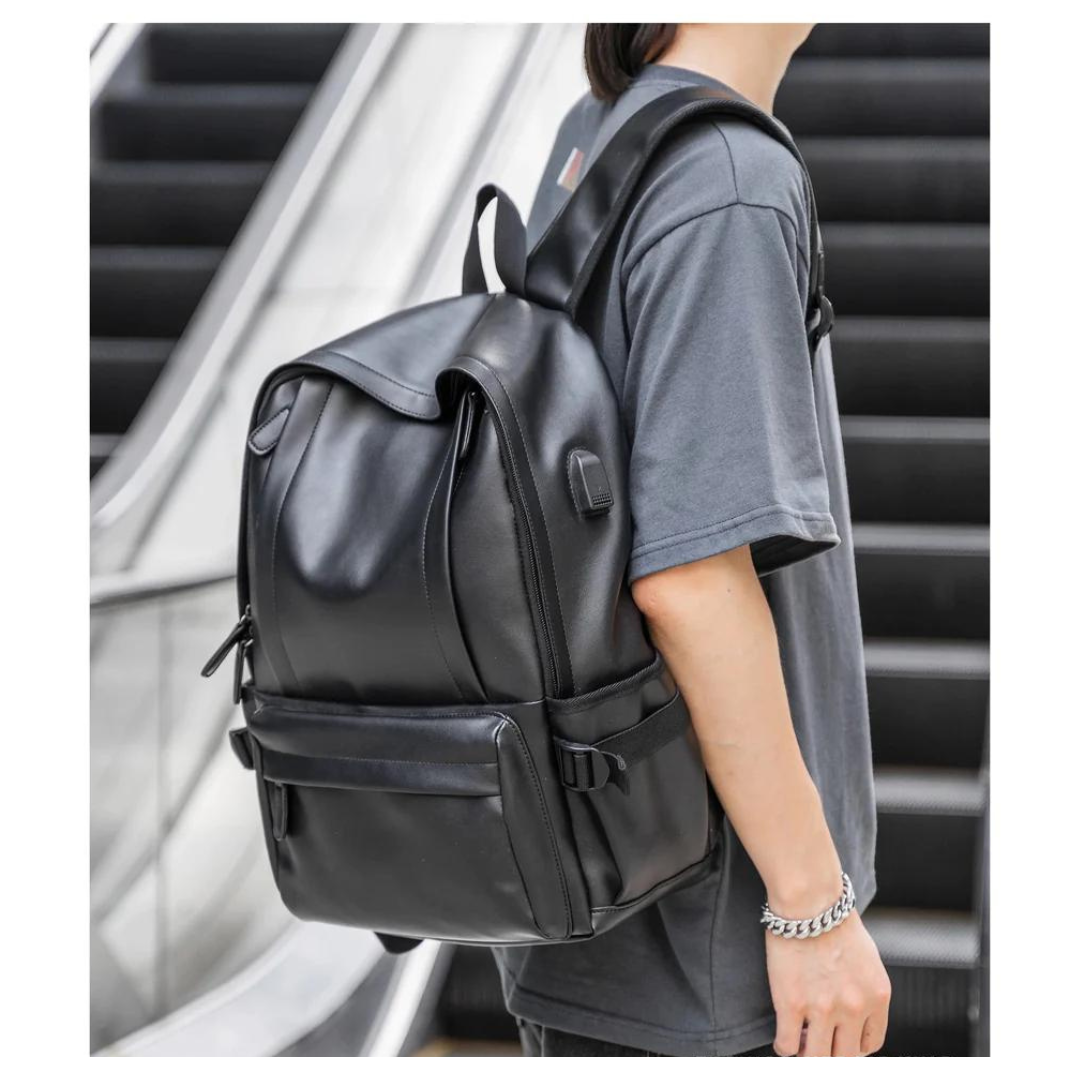 Wasserdichter Lederrucksack für Herren 