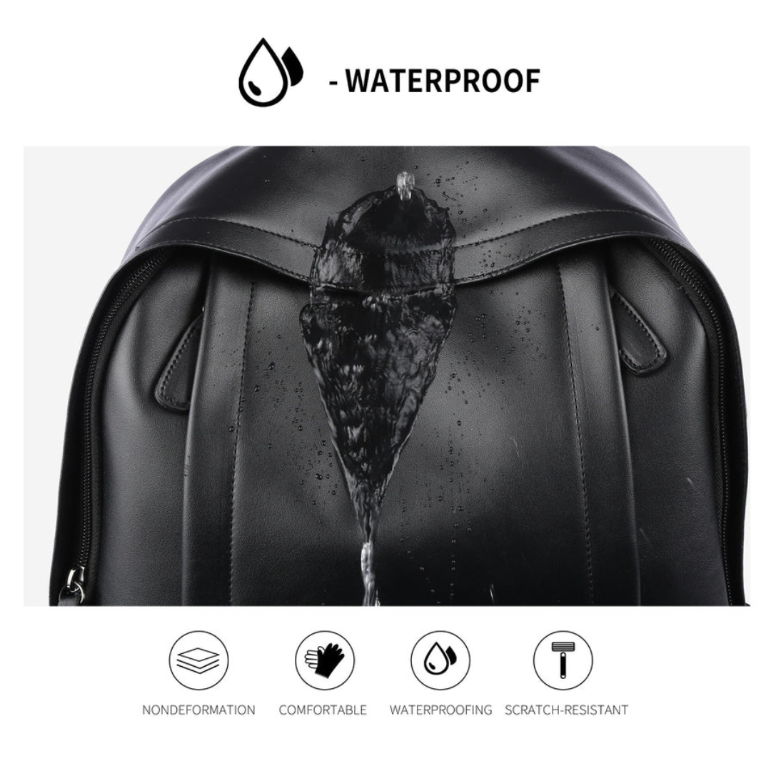 Wasserdichter Lederrucksack für Herren 