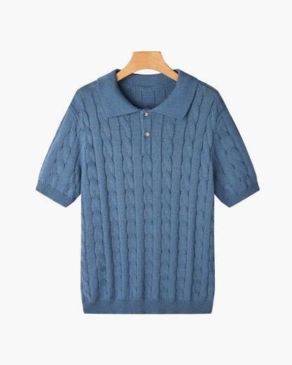 FLORENCE Cable Knit Polo