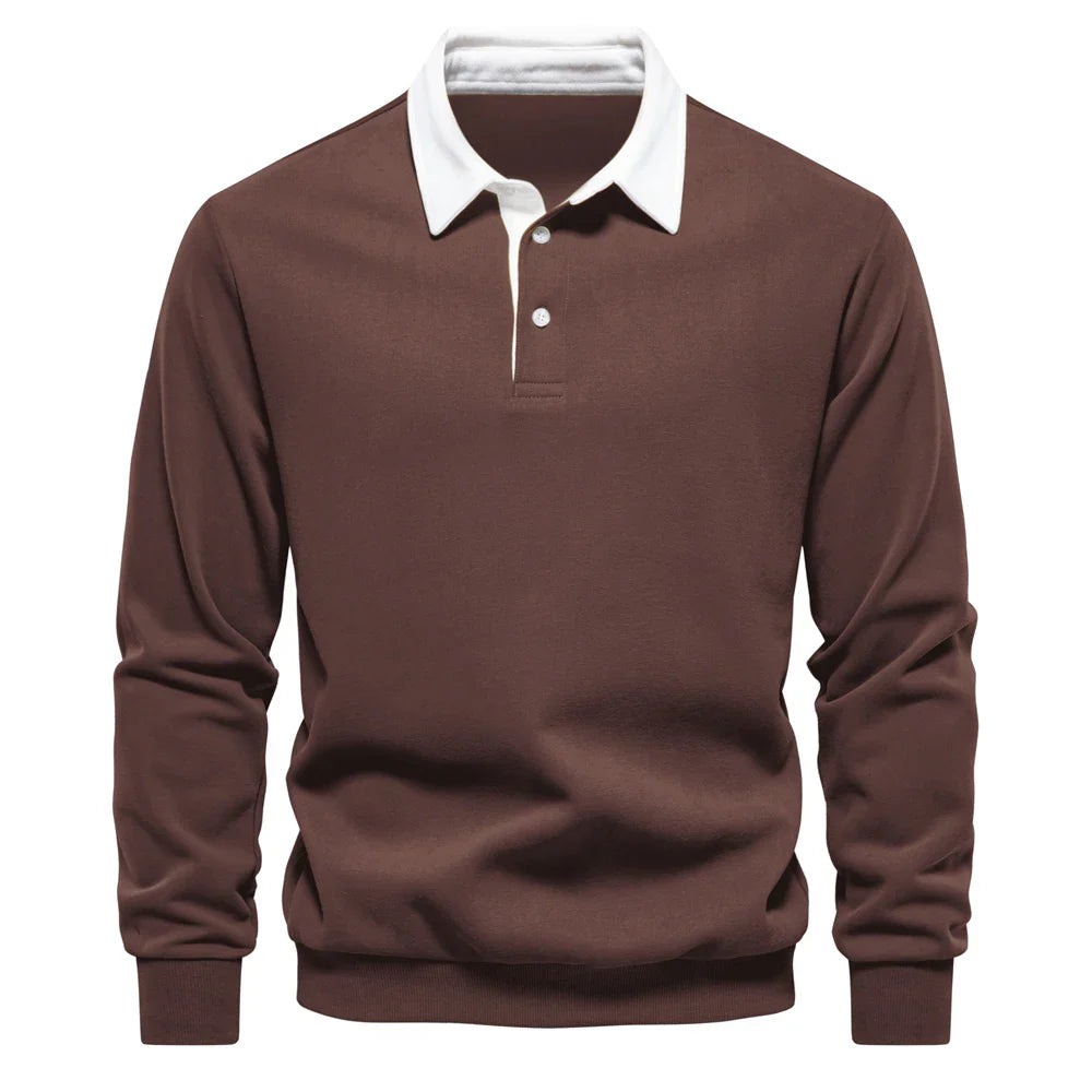 Foxley – Leichtes Sweatshirt mit Polokragen