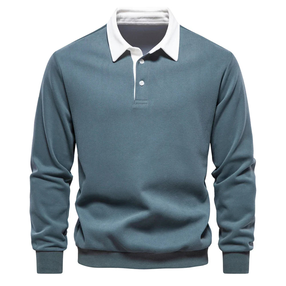 Foxley – Leichtes Sweatshirt mit Polokragen