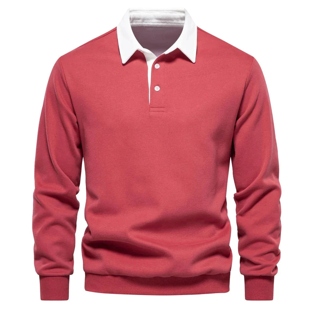 Foxley – Leichtes Sweatshirt mit Polokragen