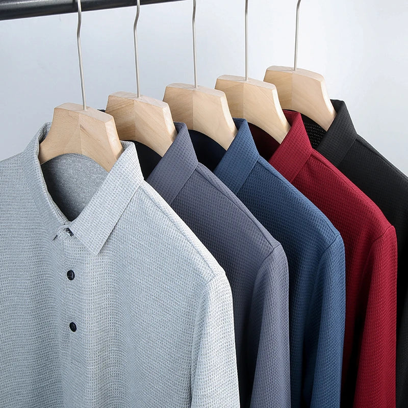 Camden – Langärmliges Poloshirt mit Knöpfen