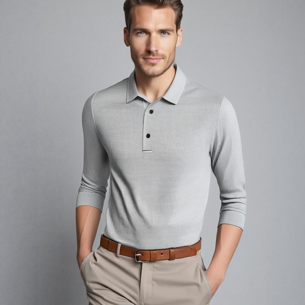Camden – Langärmliges Poloshirt mit Knöpfen