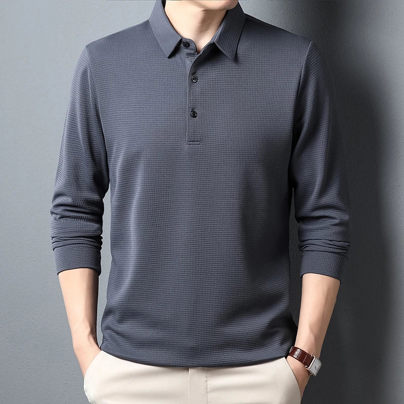 Camden – Langärmliges Poloshirt mit Knöpfen
