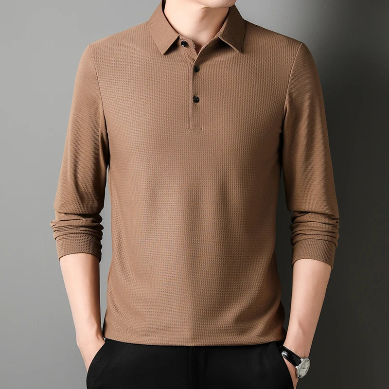 Camden – Langärmliges Poloshirt mit Knöpfen