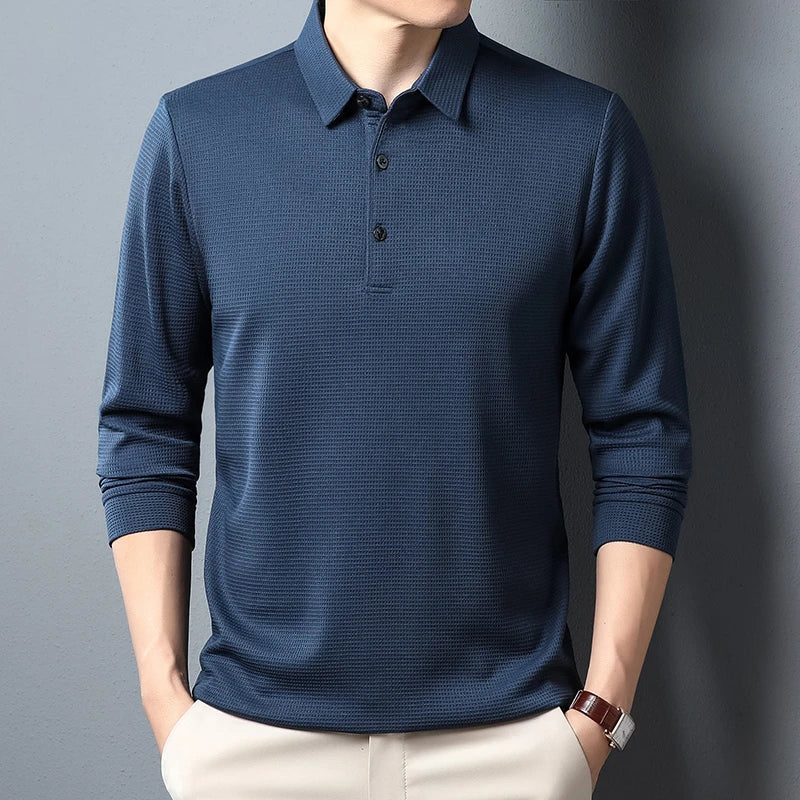 Camden – Langärmliges Poloshirt mit Knöpfen