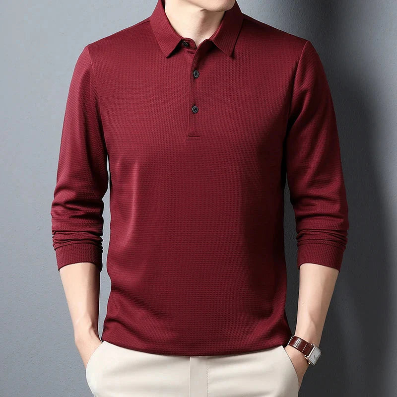 Camden – Langärmliges Poloshirt mit Knöpfen