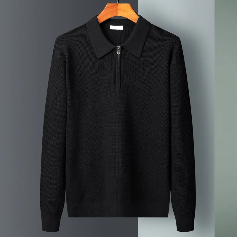 Hampton -  Waffle Half-Zip Polo